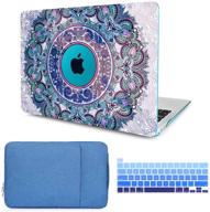 👩 cisoo laptop hard shell case + accessories for macbook pro 13 inch 2020 (model a2338 m1/a2251/a2289) – mandala design, keyboard cover, protective bag, laptop sleeve - compatible with macbook pro 13 with touch bar and touch id logo