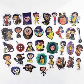 img 2 attached to 🎥 35-Piece Coraline Movie Stickers Set - Cute Funny & Waterproof Decals for Kids, Teens, and Girls - Unique Durable Aesthetic Trendy Sticker Pack - Perfect for Laptops, Computers, and Phones