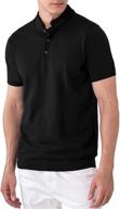 👕 altairega men's short sleeve stand up collar henley knit polo: stylish and comfortable logo