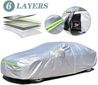 🚗 aoymei waterproof full car cover - all weather, sunproof, rainproof, windproof, scratch resistant - sedan size, fits length 155’’-165’’ - reflective strips, cotton inside logo