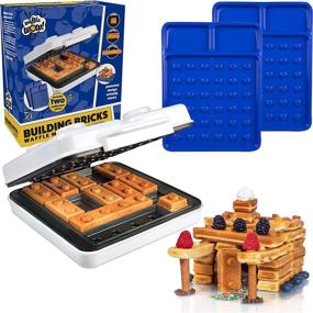 img 4 attached to 🧇 Revolutionize Breakfast with Building Brick Electric Waffle Maker - Fun & Quick Cook, Buildable Waffles in Minutes - 2 Construction Eating Plates - Seen on Kickstarter - Stack & Build on Serving Dishes