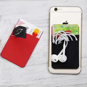 img 1 attached to 📱 Convenient Stick-on Card Holder for iPhone and Samsung - TOPWOOZU BGP Sleeve Wallet