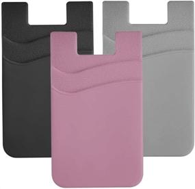 img 4 attached to 📱 Convenient Stick-on Card Holder for iPhone and Samsung - TOPWOOZU BGP Sleeve Wallet