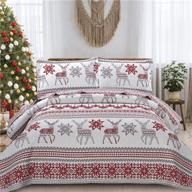 christmas breathable bedspread lightweight coverlet logo