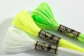 img 1 attached to 🌟 Glow-in-The-Dark DMC 317W-E940 Light Effects Polyester Embroidery Floss, 8.7-Yard