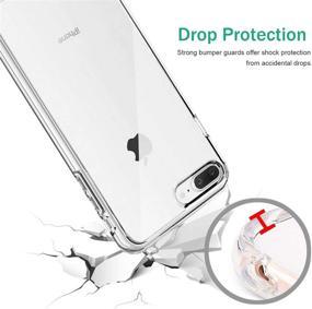 img 1 attached to 📱 TENOC Crystal Clear Ultra Slim Phone Case for iPhone 8 Plus and iPhone 7 Plus (5.5 Inch) - Soft TPU Cover with Full Protective Bumper