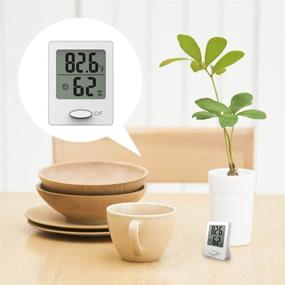 img 2 attached to 🌡️ BALDR Mini Digital Portable Thermometer Hygrometer - Temperature Gauge & Humidity Monitor with Hanging Magnet - Ideal for Baby Room, Greenhouse, and More (White)