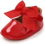👧 flats shoes for toddler girls - bowknot anti-slip princess walkers logo