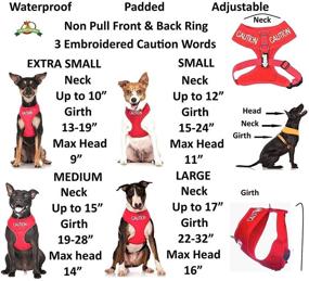 img 3 attached to 🐾 Dexil Limited Caution (Do Not Approach) Dog Harness: Red Color Coded Non-Pull Front and Back D Ring Padded & Waterproof Vest – Prevent Accidents, Alert Others!