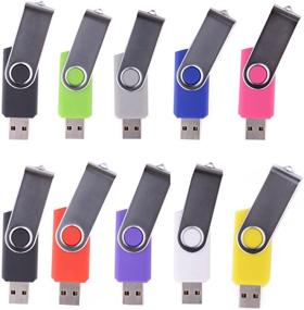 img 3 attached to 🔌 LHN (Упаковка из 10 штук) - Флеш-накопитель Swivel USB на 1 ГБ: Быстрый USB 2.0 флеш-накопитель (9 цветов) - Покупайте оптом и экономьте сейчас!