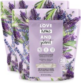 img 4 attached to 🌿 Love Home and Planet Lavender & Argan Oil Dishwasher Detergent Packets - 38 Count, Pack of 2