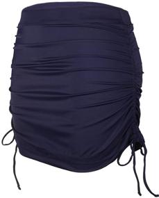 img 4 attached to Stylish and Adjustable KEEPRONE Women's Plus Size Swim Skirts: Find the Perfect Bathing Suit Bottoms with Side Drawstring