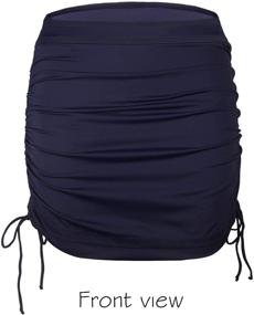 img 3 attached to Stylish and Adjustable KEEPRONE Women's Plus Size Swim Skirts: Find the Perfect Bathing Suit Bottoms with Side Drawstring