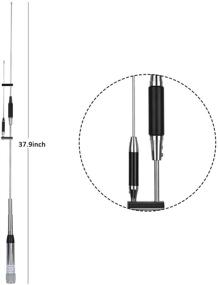 img 1 attached to 📻 HYS Антенна для мобильного радио VHF UHF Mult-Band - 2 метра и 70см, 37.9 дюймов, 144/245/430 МГц Вип - для радиостанций Baofeng, Anytone, Kenwood, TYT