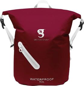 img 4 attached to 🎒 Waterproof Lightweight Backpack in Maroon/White by geckobrands