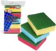 🪒 unmatchable cleaning power: ufo brands abrasive sponge scrubber 5 count pack of 5 logo