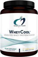 🏋️ boost athletic performance and muscle recovery with designs for health wheycool - grass fed whey protein powder supplement: 22g protein for athletes, weight management, non-gmo + gluten-free – vanilla flavor - 30 servings / 900g logo