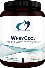 img 4 attached to 🏋️ Boost Athletic Performance and Muscle Recovery with Designs for Health WheyCool - Grass Fed Whey Protein Powder Supplement: 22g Protein for Athletes, Weight Management, Non-GMO + Gluten-Free – Vanilla Flavor - 30 Servings / 900g
