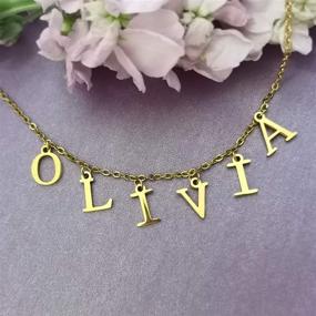 img 3 attached to 🌟 Personalized 14K Gold Plated YSAHan Uppercase Letter Name Necklace - Stylish Initial Alphabet Pendant Jewelry for Women Choker