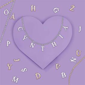 img 2 attached to 🌟 Personalized 14K Gold Plated YSAHan Uppercase Letter Name Necklace - Stylish Initial Alphabet Pendant Jewelry for Women Choker