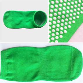 img 1 attached to 🧦 12 Pairs Multicolored Slipper Socks for Women - Non Slip Skid Gripper Trampoline Socks for Adults at Home, Hospital, or Yoga