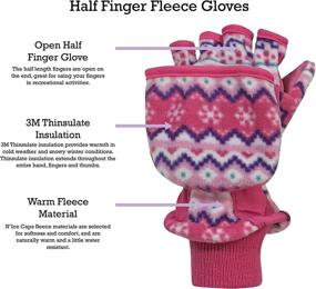 img 2 attached to 🧥 Thinsulate Converter Fingerless Girls' Accessories for Cold Weather - Enhancing Warmth and Style