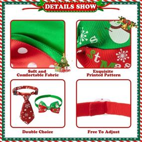 img 2 attached to 🎄 Stylish and Festive: JIATECCO Christmas Dog Ties 16 Pack for Puppy and Cat Collar Accessories