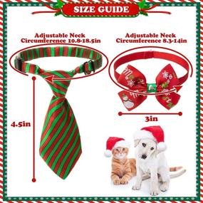 img 3 attached to 🎄 Stylish and Festive: JIATECCO Christmas Dog Ties 16 Pack for Puppy and Cat Collar Accessories