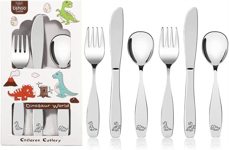 lehoo castle utensils silverware stainless kids' home store 로고