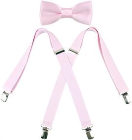 img 3 attached to 🎀 Adorable Kat Cheung Bahar Kids Bow Tie and Suspenders Set – 2PCS, Adjustable with 4 Clips