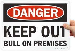 img 4 attached to SmartSign Plastic Sign Legend Danger Occupational Health & Safety Products