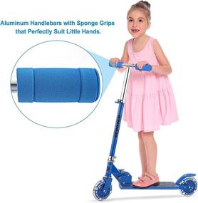 img 1 attached to Hikole LED Light Up Scooter for 🛴 Kids: Adjustable Height, Folding Design, 110lb Weight Capacity