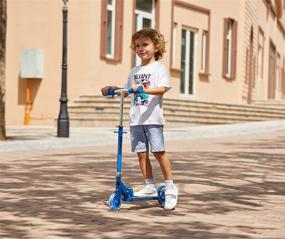 img 3 attached to Hikole LED Light Up Scooter for 🛴 Kids: Adjustable Height, Folding Design, 110lb Weight Capacity