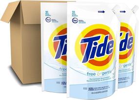 img 3 attached to 🌊 Tide Free &amp; Gentle Liquid Laundry Detergent, 93 Loads - New Concentrated Formula - Pack of 3