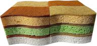 🌿 eco-friendly kitchen sponges: 12-pack of 6 types natural plant-based scrub sponges with palm fiber, non-scratch & compostable, durable, odorless kitchen scrubbers logo