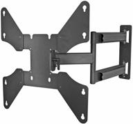 📺 monoprice titan series tilt tv wall mount bracket 32-46in | 125lbs max weight | 3.2-24.0in extension | vesa 400x400 | black logo