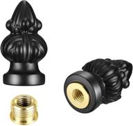 🔲 2-pack canomo lamp finial cap knobs - lamp shade decoration, black finish, 1-3/8 inches логотип