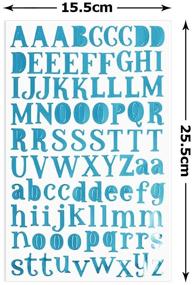 img 1 attached to 🎨 Vibrant 10-Sheet Self-Adhesive PU Shiny Alphabet Sticker Set: Perfect for Arts, Crafts, Greeting Cards, Scrapbooks & Home Decoration