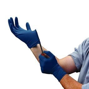 img 1 attached to 🧤 MAXIMUM Protection: VEN6025 Venom Steel Latex Gloves, Splash Resistant, Blue (Pack of 30)