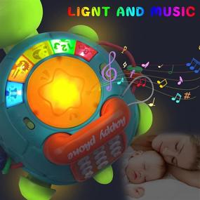 img 2 attached to 🐢 Music Turtle Baby Toys for 6-12 Months Old, Educational Early Learning Toys for 1 2 3 Year Old Boys Girls with Lights, Animal Sounds, Number Letter Telephone - Ideal Birthday Gifts for 3-18 Months