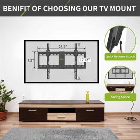 img 1 attached to AM alphamount Tilting TV Wall Mount Bracket for 32-82 Inch TVs - Low Profile, Easy Install - Holds up to 132 lbs