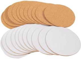 img 1 attached to CorkCircle Coasters: Convenient 50-Pack of Self-Adhesive Mats