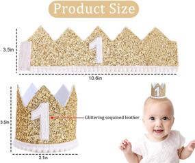 img 3 attached to 👑 WAWOO Glitter Crown 1st Birthday Event & Party Supplies for Children's Parties