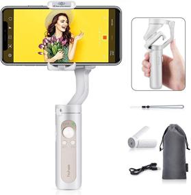 img 4 attached to 📸 Hohem iSteady X Lightweight Foldable Gimbal Stabilizer: Supports Moment/Beauty/Auto-Inception Mode for iPhone 11/Pro/Max/XS Max & Android Smartphones (White)