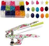 🌸 floral organizer - kamsnaps starter case: heart / star / round kam snaps press pliers for plastic snaps no-sew buttons fasteners setter hand tool for clothes, cloth diapers, bibs logo