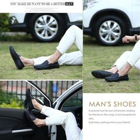 img 3 attached to Premium Genuine Breathable Men's Loafers & Slip-Ons from Go Tour