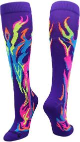 img 4 attached to MadSportsStuff Flame Socks - Top Choice for Softball Enthusiasts: Girls, Boys, Women & Men