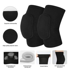 img 3 attached to 🏐 Mclako Soft Breathable Knee Pads Knee Guards for Men Women Kids, Knees Protective Gear, Knee Braces for Volleyball Football Dance Yoga Tennis Running Cycling - Full Black (M)