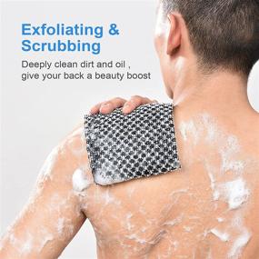 img 3 attached to 🧼 Ultimate Exfoliating Washcloth Towel: Shower & Bath Scrubber for Skin, Asian Back Scrubber, Men & Women
