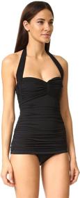 img 2 attached to Norma Kamali Womens One Piece Swimsuit Women's Clothing
